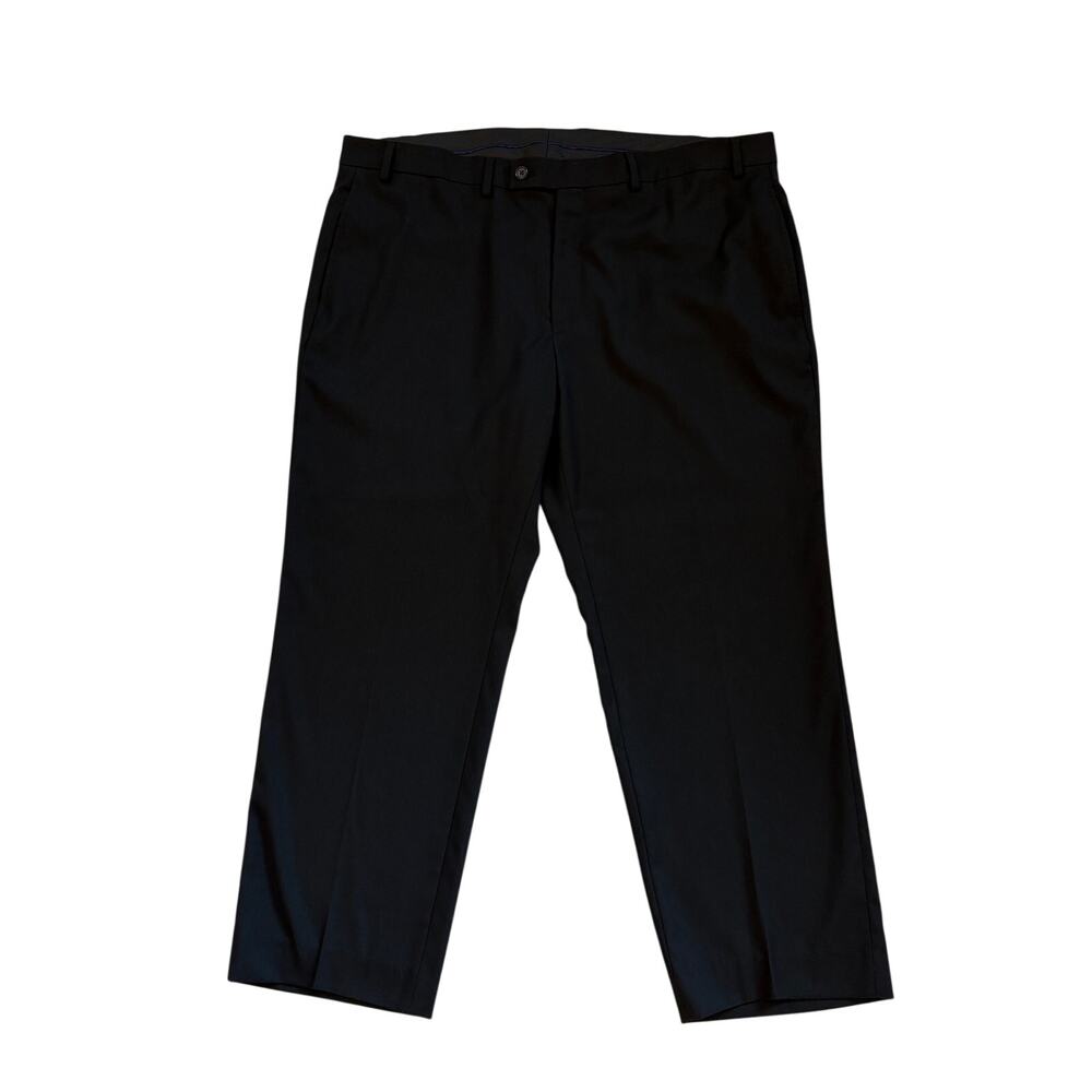 Lauren Ralph Lauren Black Label Dress Pants Mens 40x30 (40x27) Black Flat Front